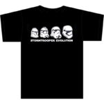 Star Wars T-SHIRTS - Stormtrooper Evolution - Black - Adult Unisex